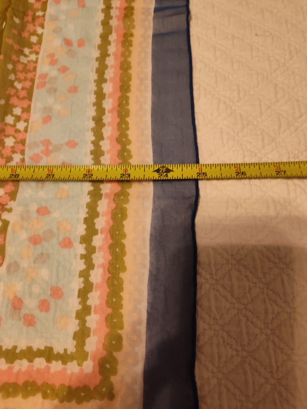 CHRISTIAN DIOR Vintage Floral Chiffon Scarf w/ Original Presentation Sleeve - Picture 11 of 11